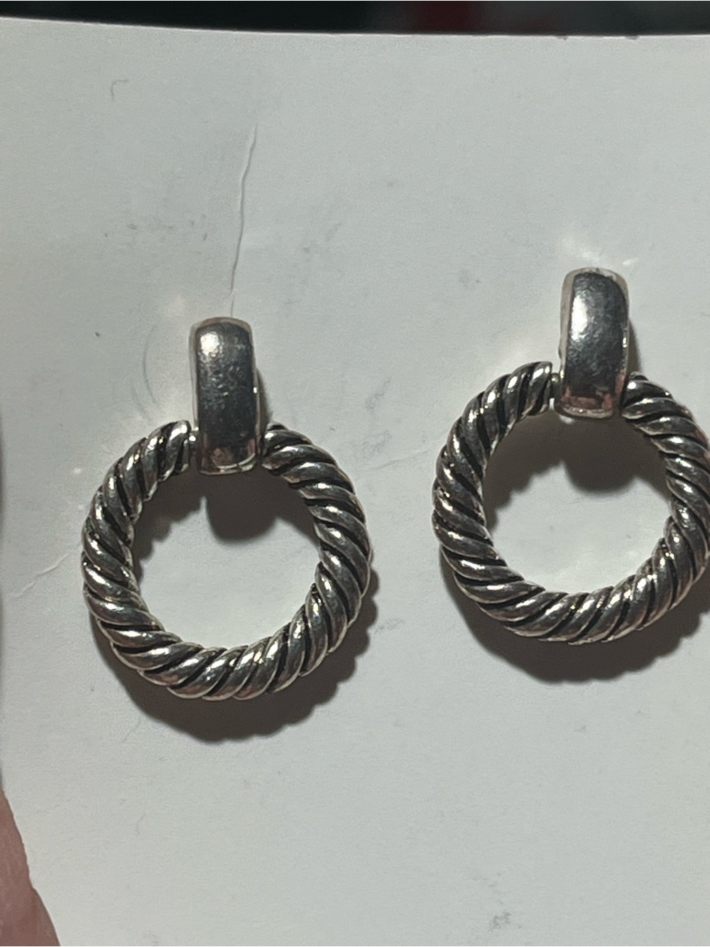 Vintage Silver Twist Earrings